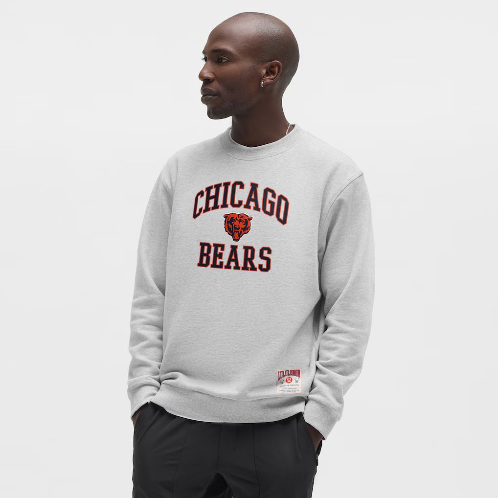 Men 2026 NFL Chicago Bears grey round-neck sweatshirt style 01->chicago bears->NFL Jersey